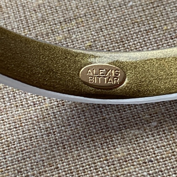 Alexis Bittar tapered bangle bracelet. Silver in color. - Picture 2 of 2